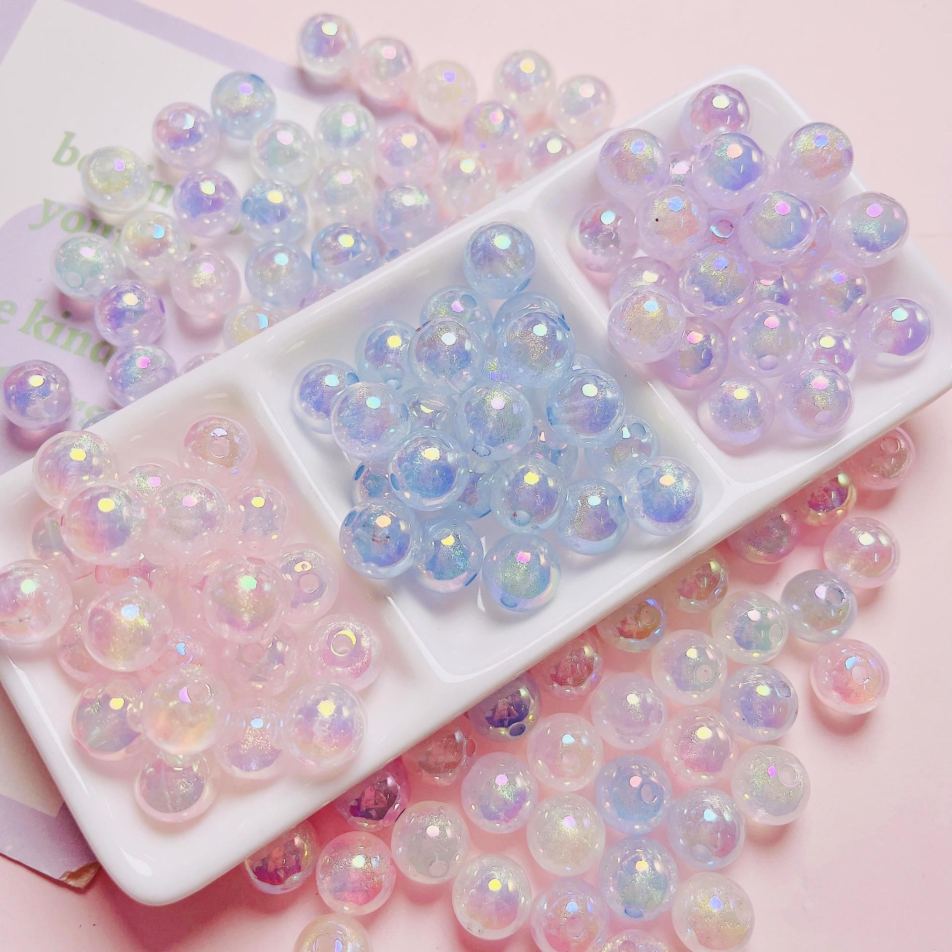 Jewelry Making Ideas With Beads - 10Pcs High Quality Transparent Glitter AB