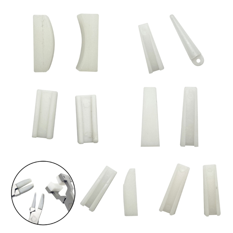 Jewelry Plier Set - Multipurpose Plastic Jaw Flat Nose Pliers