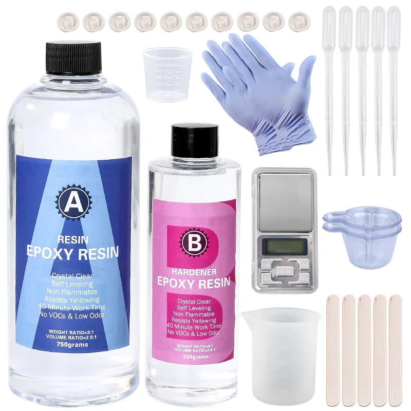 Jewelry Making Gloves - Easy Mixing Epoxy Resin Kit Crystal