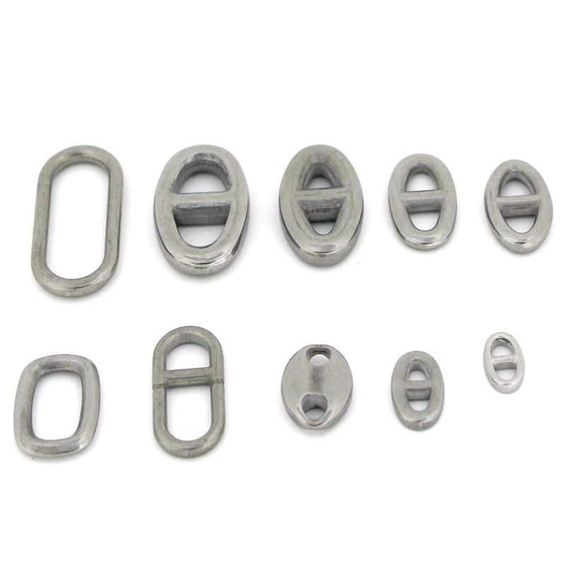 Jewelry Making Hardware - 10Pcs Stainless Steel Double Hole Oval