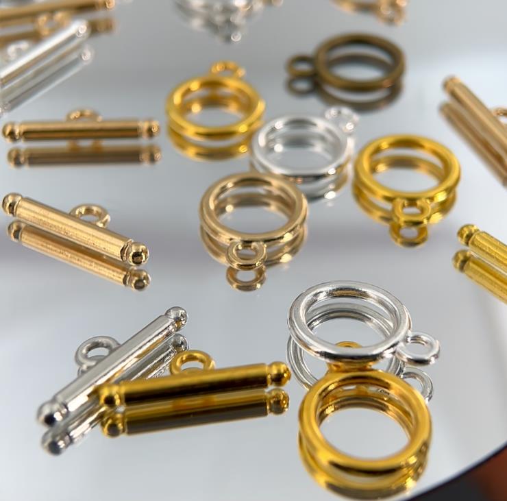 10Sets/lot Metal OT Clasps Con - Toggle Clasp Gold review and price