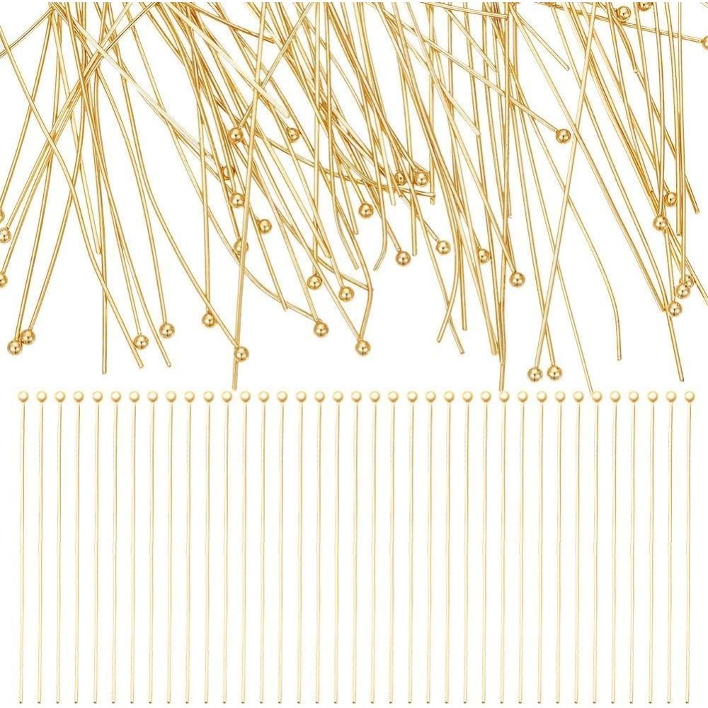 100Pcs Real 24K Gold Plated Ba - Eyepin Ball End review and price