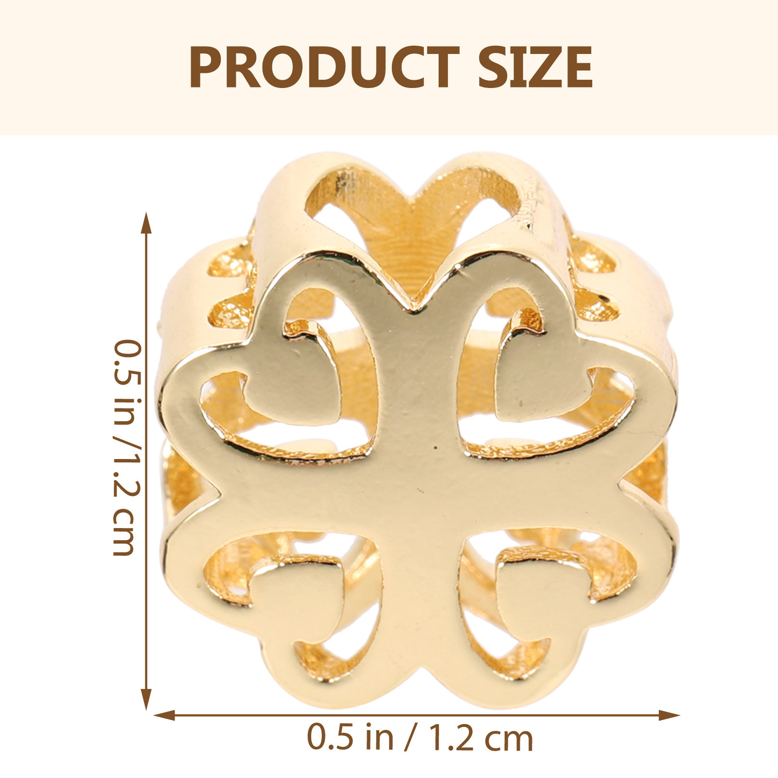 5Pcs Four Leaf Beads Copper Ho - Jewelry Making Ideas With Beads review and price