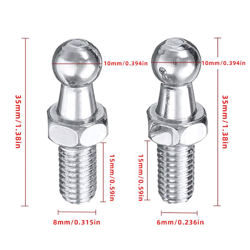 2Pcs M6 M8 Universal Car 10mm  - Eyepin Ball End review and price