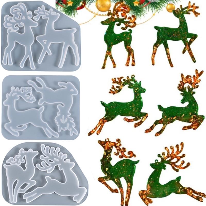 Christmas Elk Epoxy Resin Mold - Jewelry Making Techniques review and price