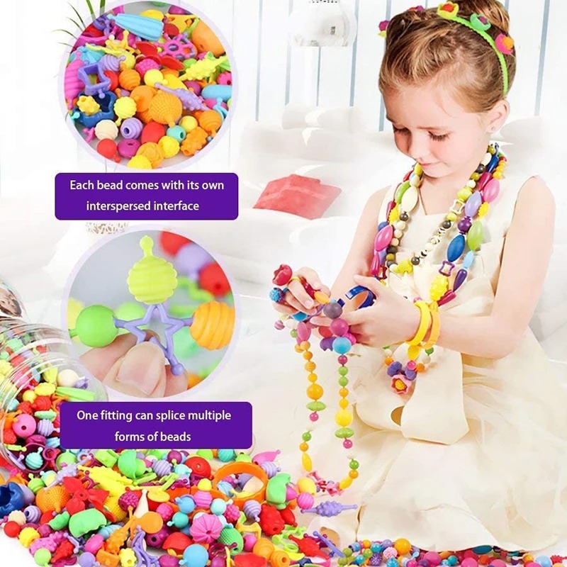 188-608pcs Pop Beads Children  - Jewelry Making For 5 Year Old review and price