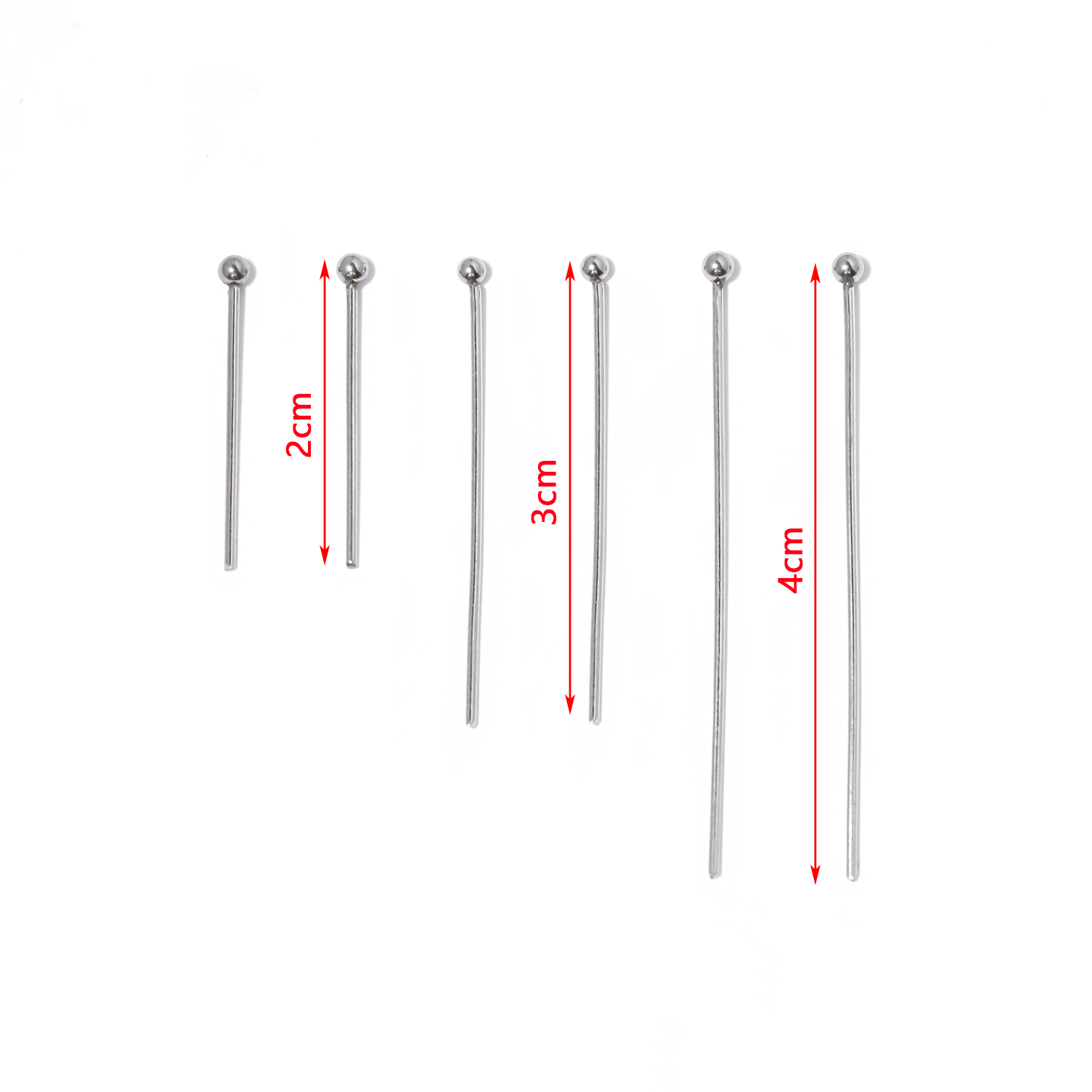 50pc Stainless Steel Metal Cha - Eyepin Ball End review and price