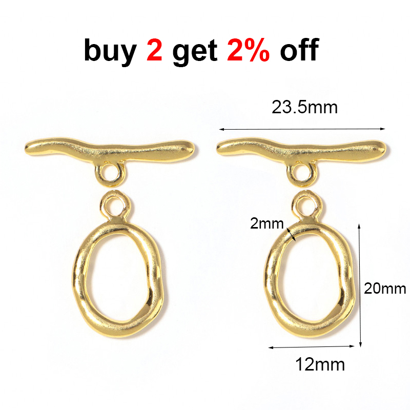 New Irregular Curved OT Clasps - Toggle Clasp Gold review and price