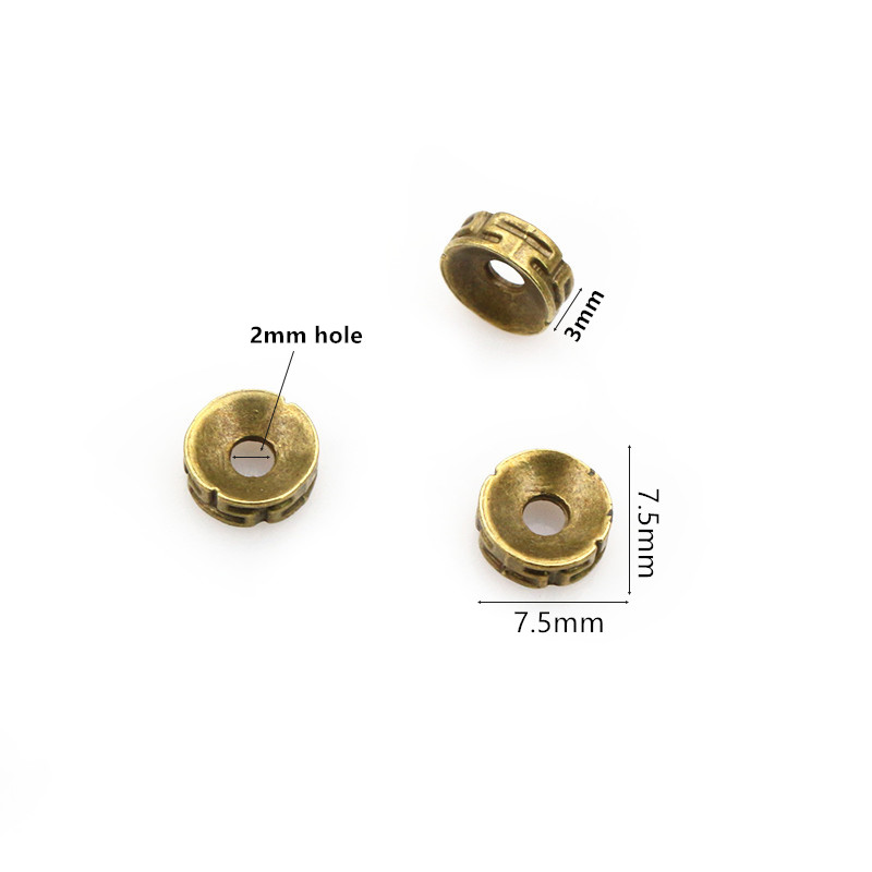 50pcs 7.5x3mm Spacer Beads Bro - Eyepin Ball End review and price