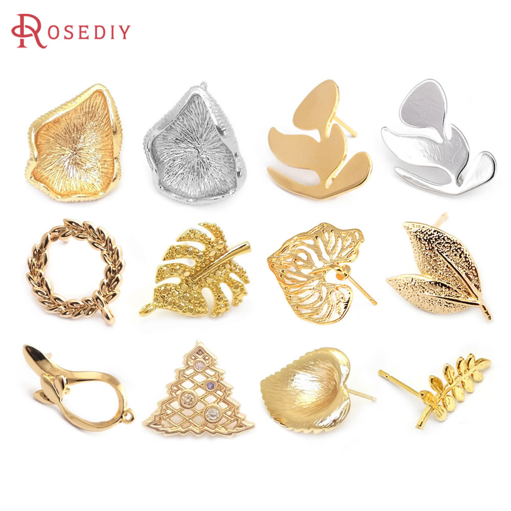 18K Gold Color Brass Lotus Lea - Jewelry Making Earring Supplies review and price