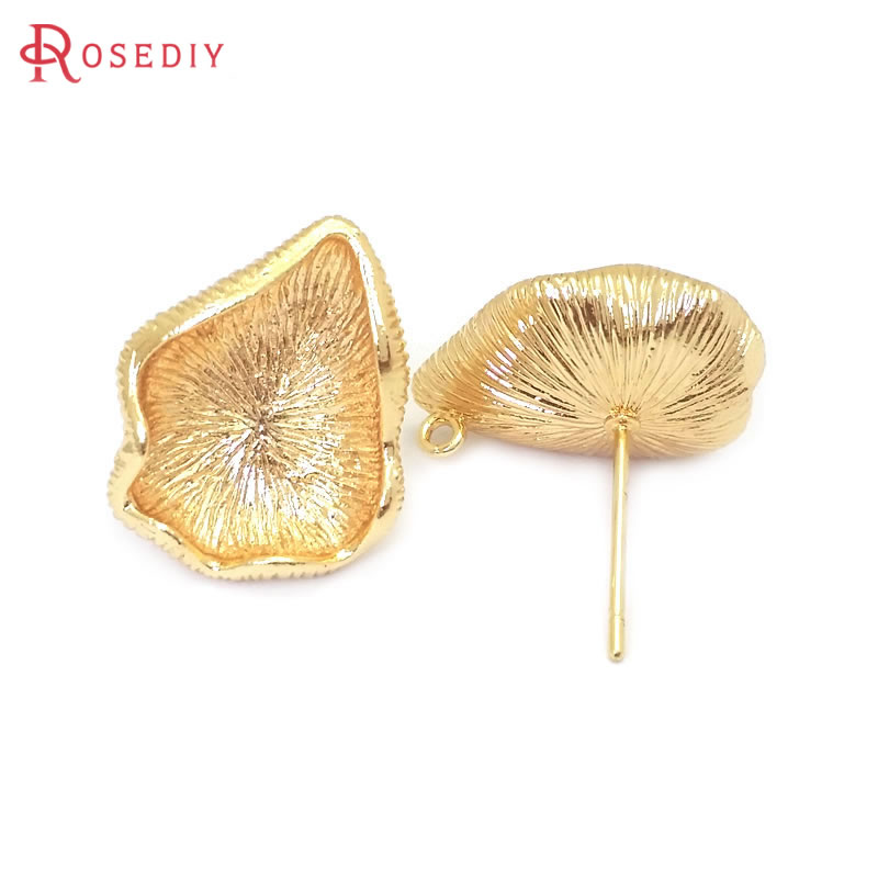 18K Gold Color Brass Lotus Lea - Jewelry Making Earring Supplies review and price