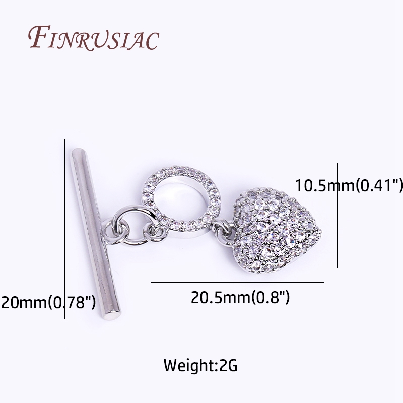 Inlaid Zircon OT Clasp High Qu - Toggle Clasp Gold review and price