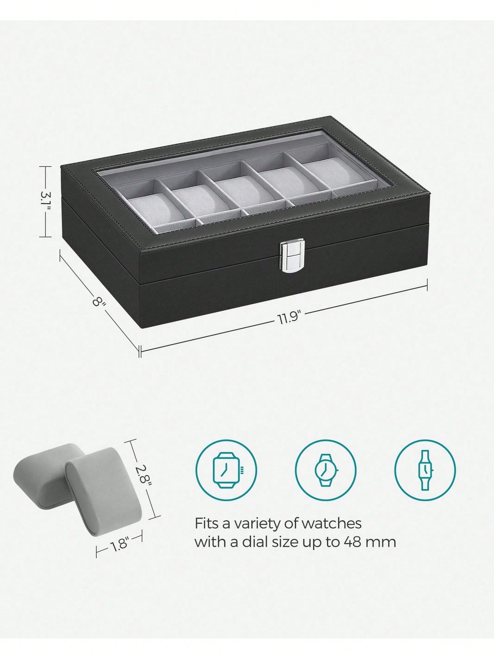 12-Slot Lockable Watch Box wit - Jewelry Making Box review and price