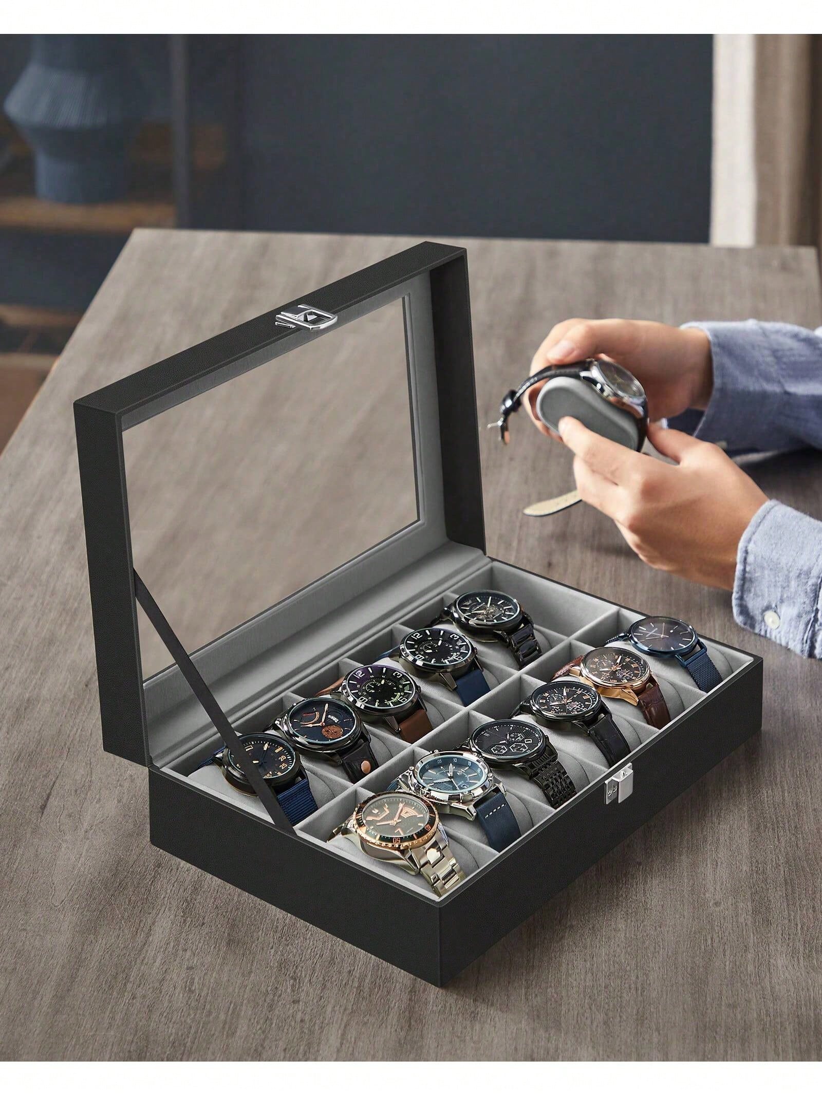 12-Slot Lockable Watch Box wit - Jewelry Making Box review and price