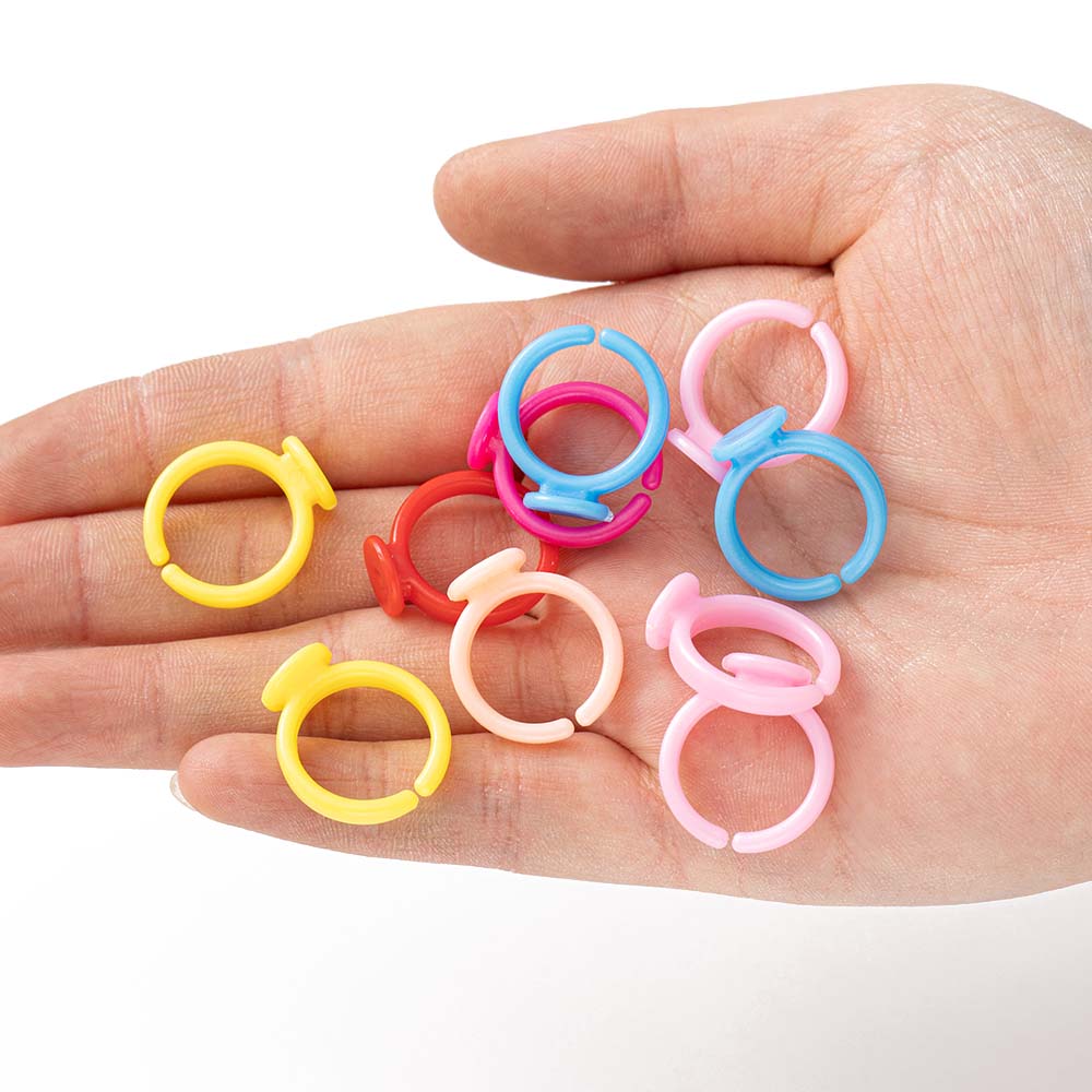 100pcs Clear Plastic Adjustabl - Jewelry Making 3 Year Old review and price
