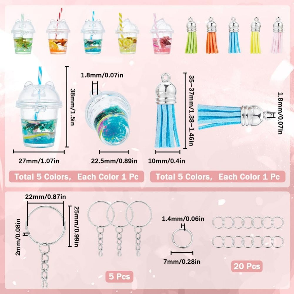 35Pcs DIY 5 Sets Bubble Tea Ke - Jewelry Making Kits review and price