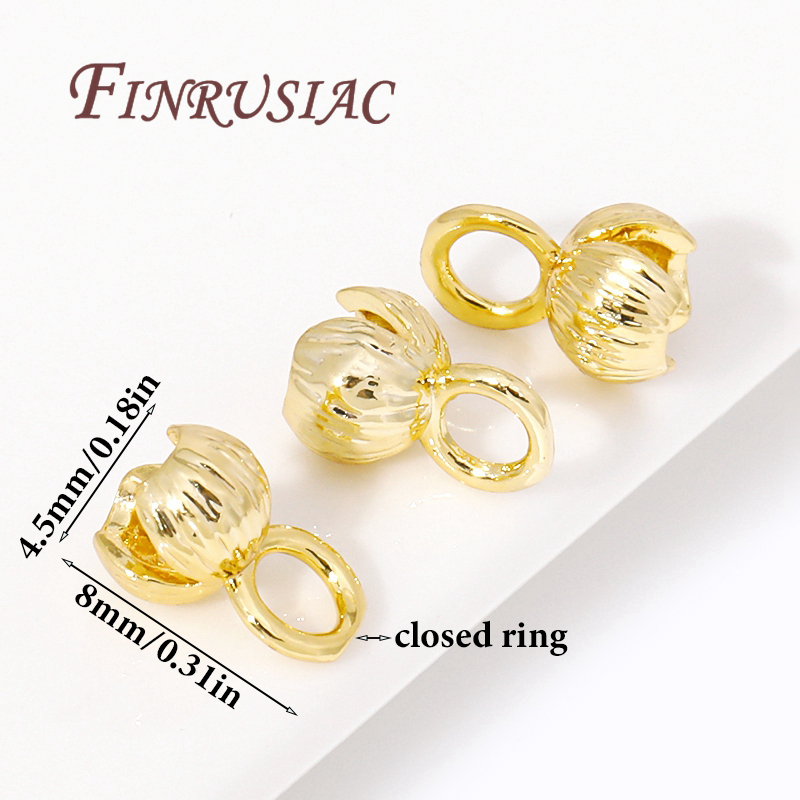 18K Gold Plated Cord Ends Clam - Eyepin Ball End review and price
