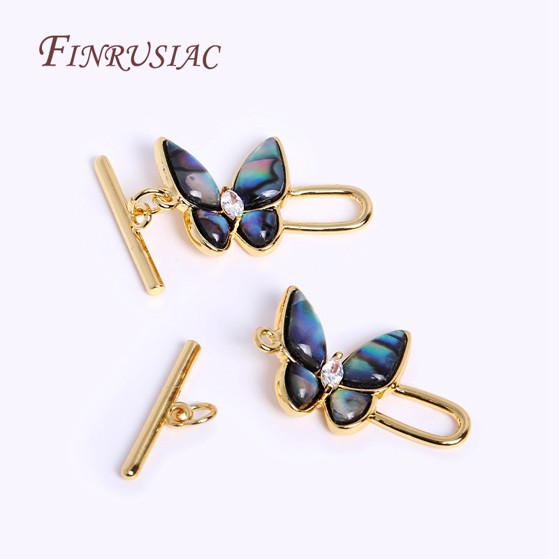 3 Style Gold Plated Abalone Sh - Toggle Clasp Gold review and price