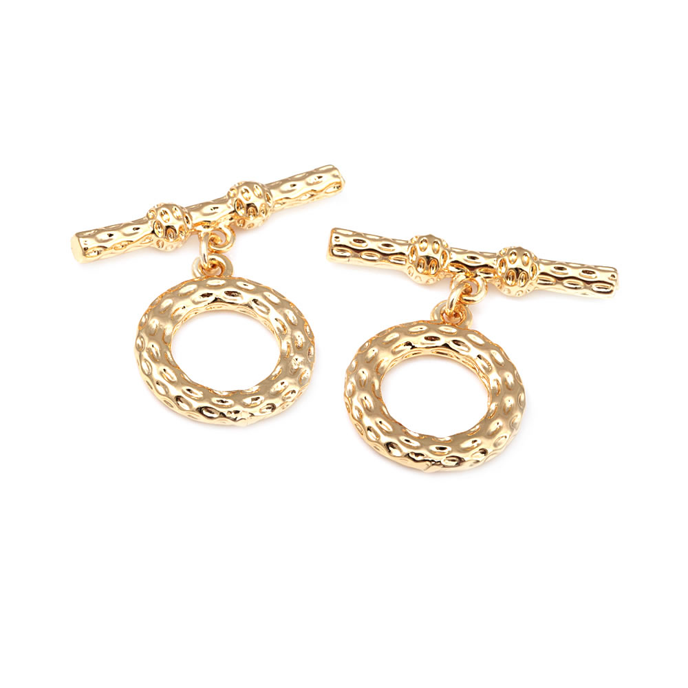 18K Gold Color Brass Geometry  - Toggle Clasp Gold review and price