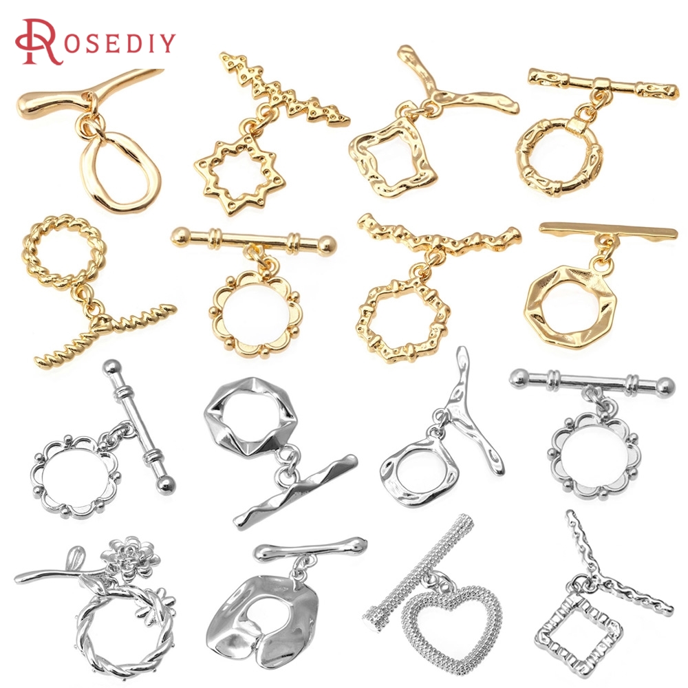 6 Sets 18K Gold Color Brass Ro - Toggle Clasp Gold review and price