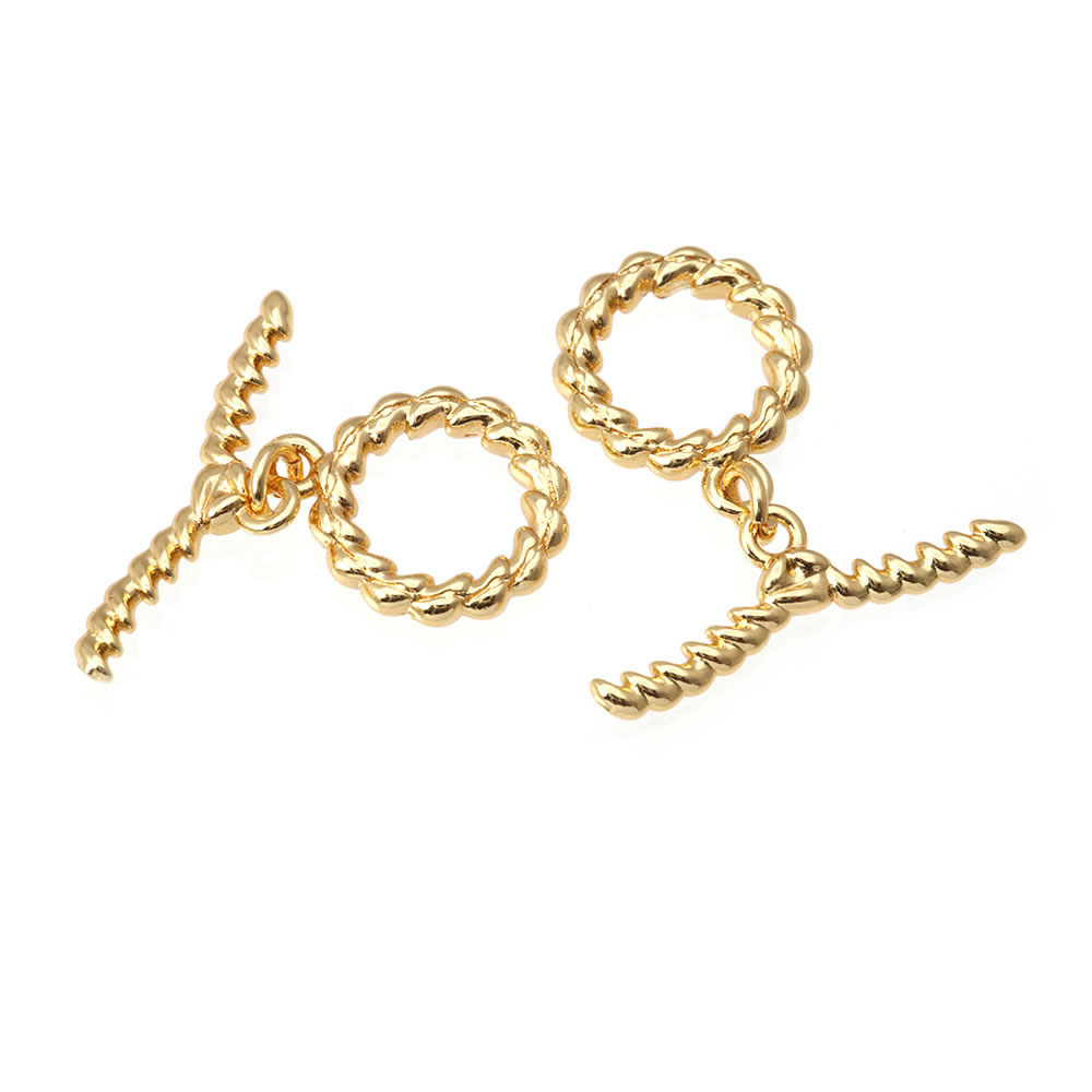 6 Sets 18K Gold Color Brass Ro - Toggle Clasp Gold review and price