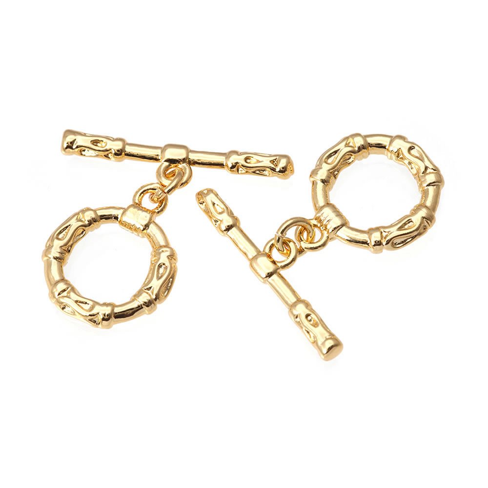6 Sets 18K Gold Color Brass Ro - Toggle Clasp Gold review and price