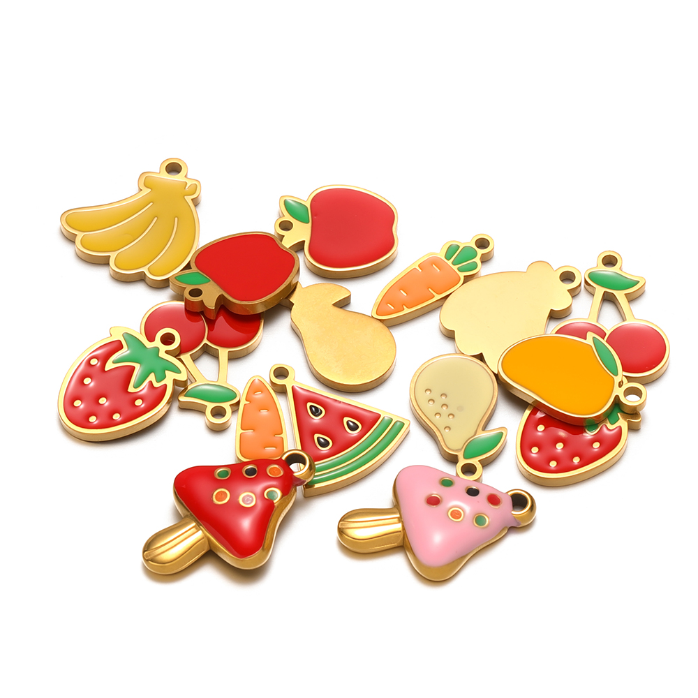 5Pcs Stainless Steel Cute Mush - Jewelry Making For 5 Year Old review and price