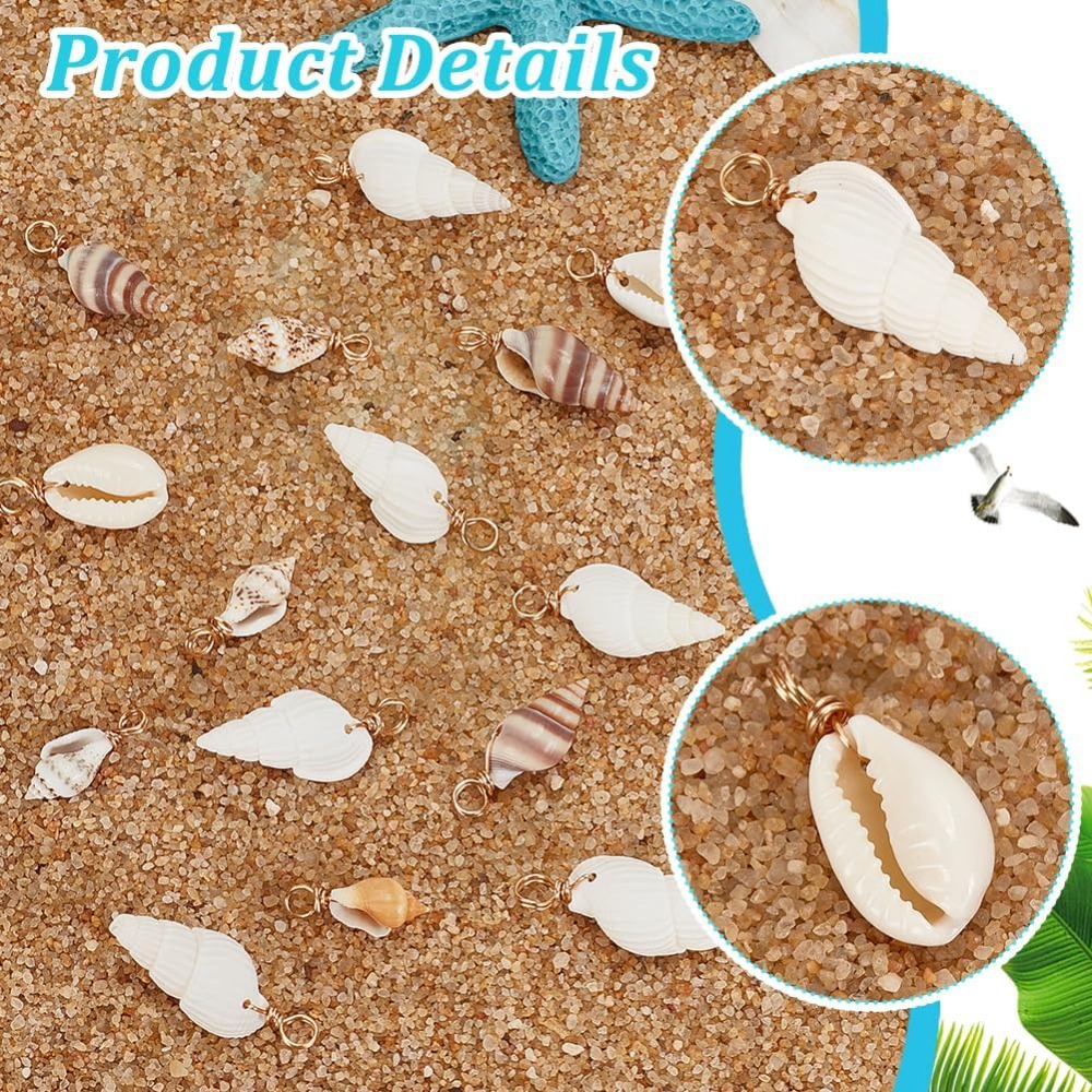 100pcs 4 Styles Natural Shell  - Jewelry Making Kits review and price