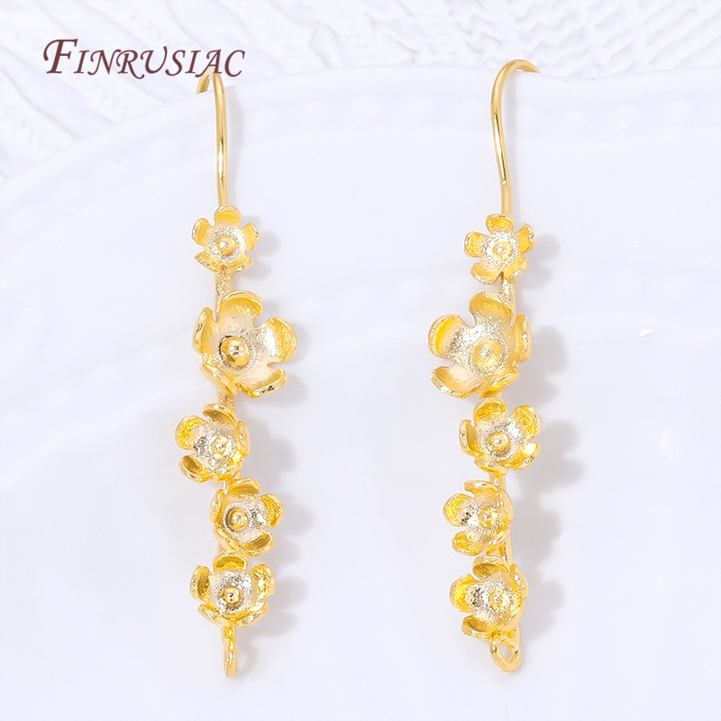 18K Gold Plated Flower Earring - Jewelry Making Earring Supplies review and price