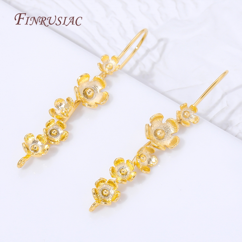 18K Gold Plated Flower Earring - Jewelry Making Earring Supplies review and price