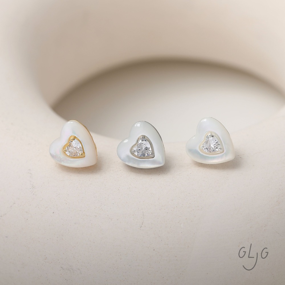 2PCS Dainty Heart Shell Ear St - Jewelry Making Earring Supplies review and price