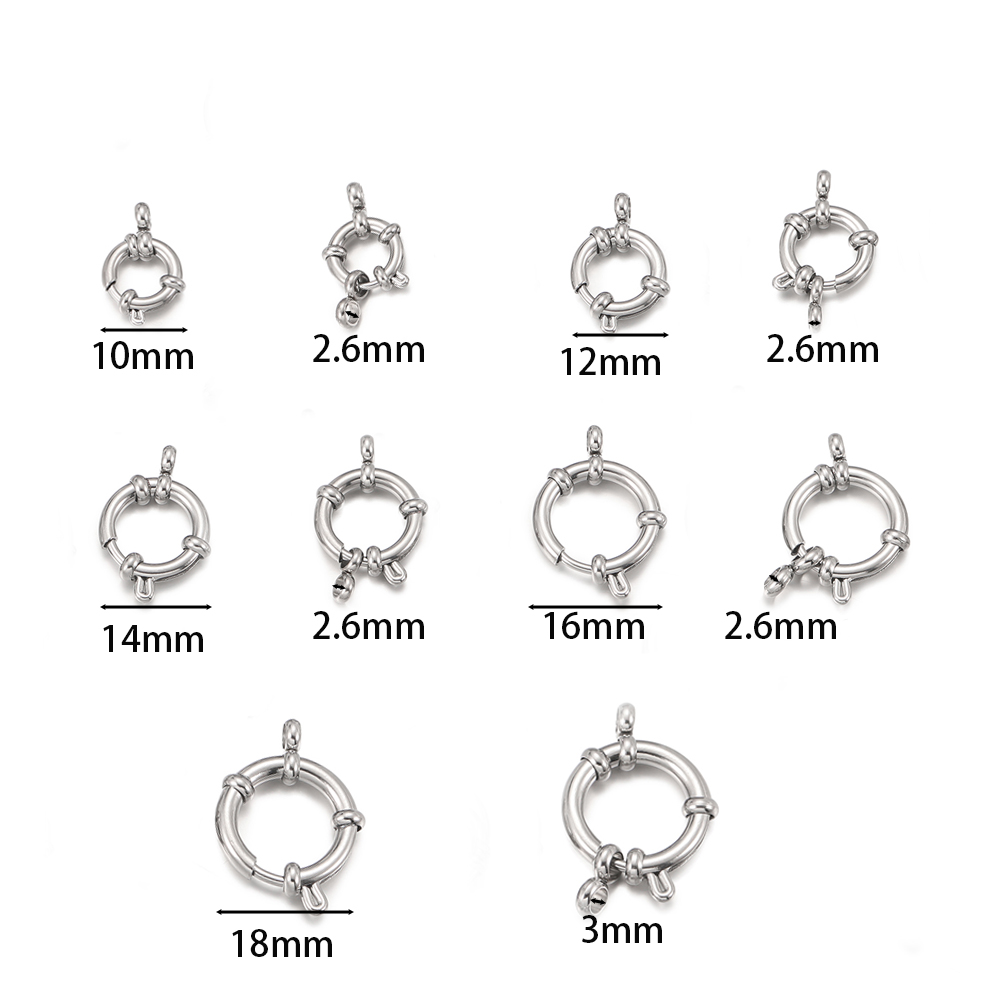 2pcs Stainless Steel Round Spr - Jewelry Making Hardware review and price
