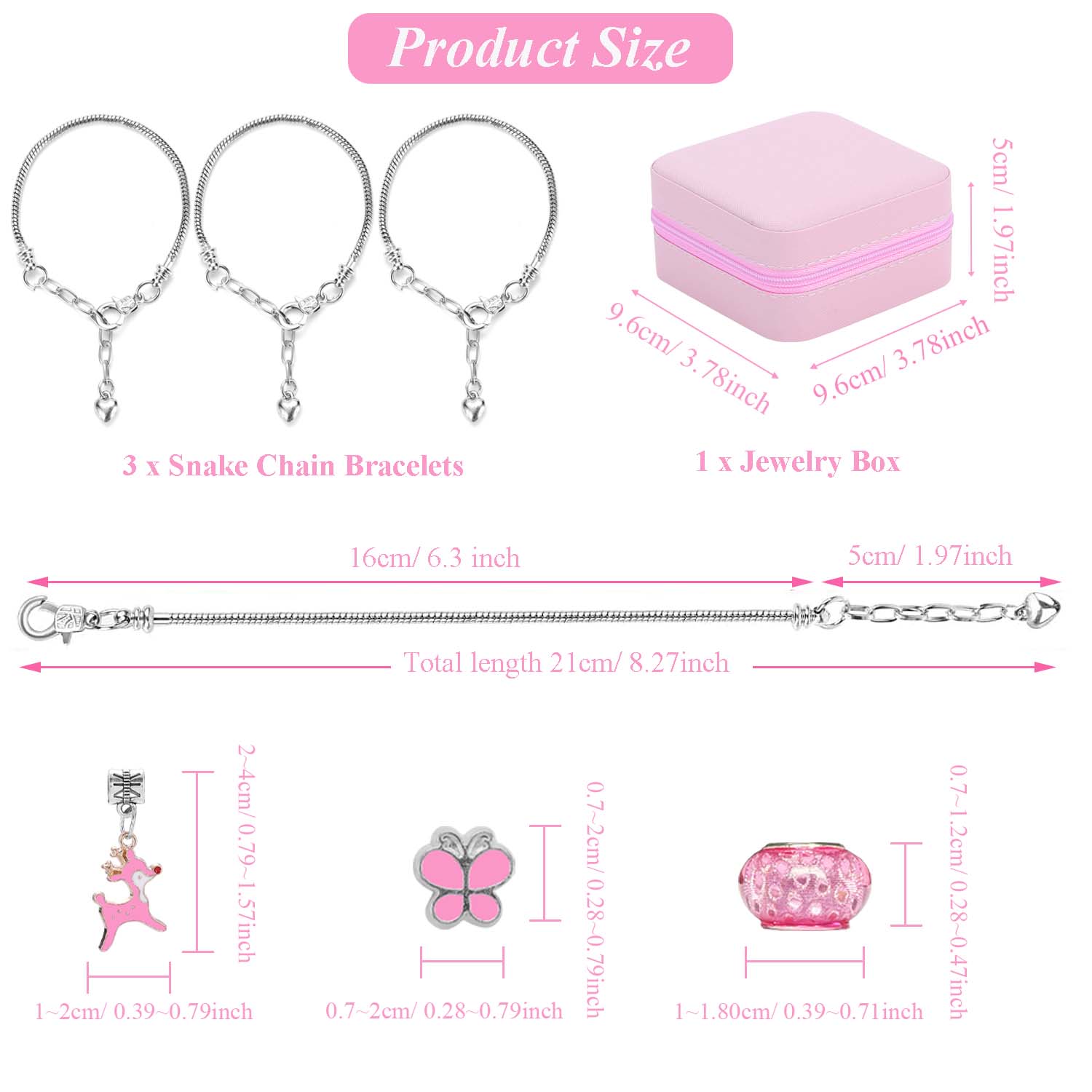 68pcs Pink Beaded Jewelry Set, - Jewelry Making Box review and price