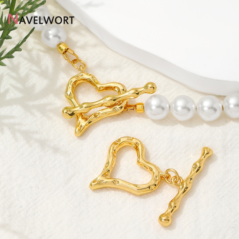 18K Gold Plated Heart Shape OT - Toggle Clasp Gold review and price