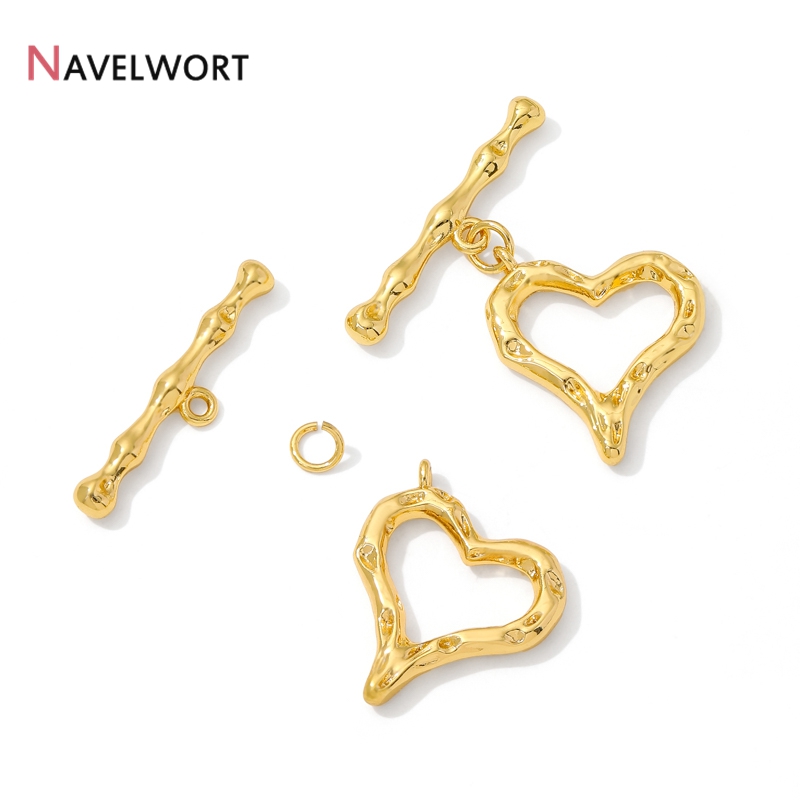 18K Gold Plated Heart Shape OT - Toggle Clasp Gold review and price