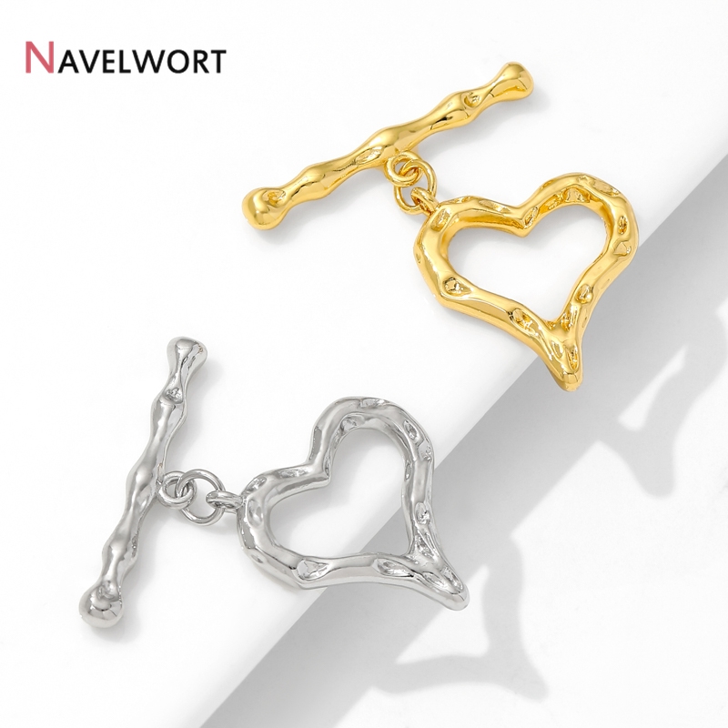 18K Gold Plated Heart Shape OT - Toggle Clasp Gold review and price