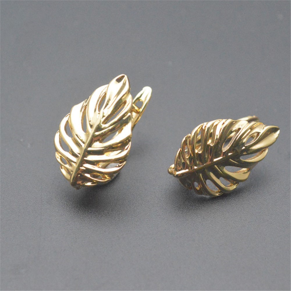 1/2Pcs 18K Gold Plated Brass L - Jewelry Making Earring Supplies review and price