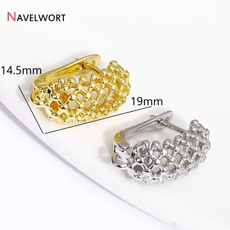 18K Gold Plated Brass  Hollow  - Jewelry Making Earring Supplies review and price