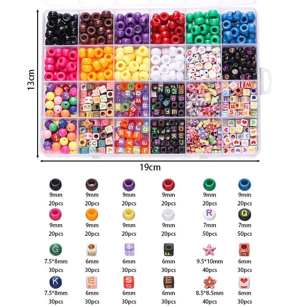 1 Box Colorful Acrylic Pony Be - Jewelry Making Box review and price