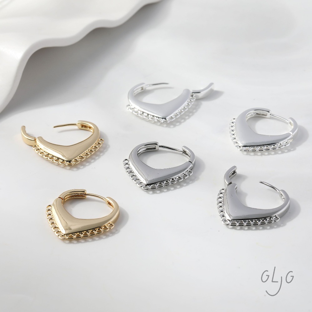 4PCS Dainty Heart Ear Studs Di - Jewelry Making Earring Supplies review and price