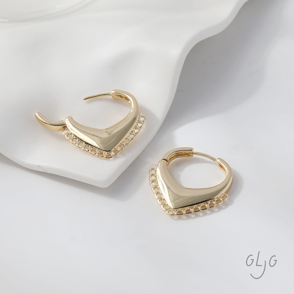 4PCS Dainty Heart Ear Studs Di - Jewelry Making Earring Supplies review and price